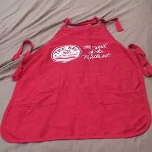 Used apron The Keg Steak and Seafood stains